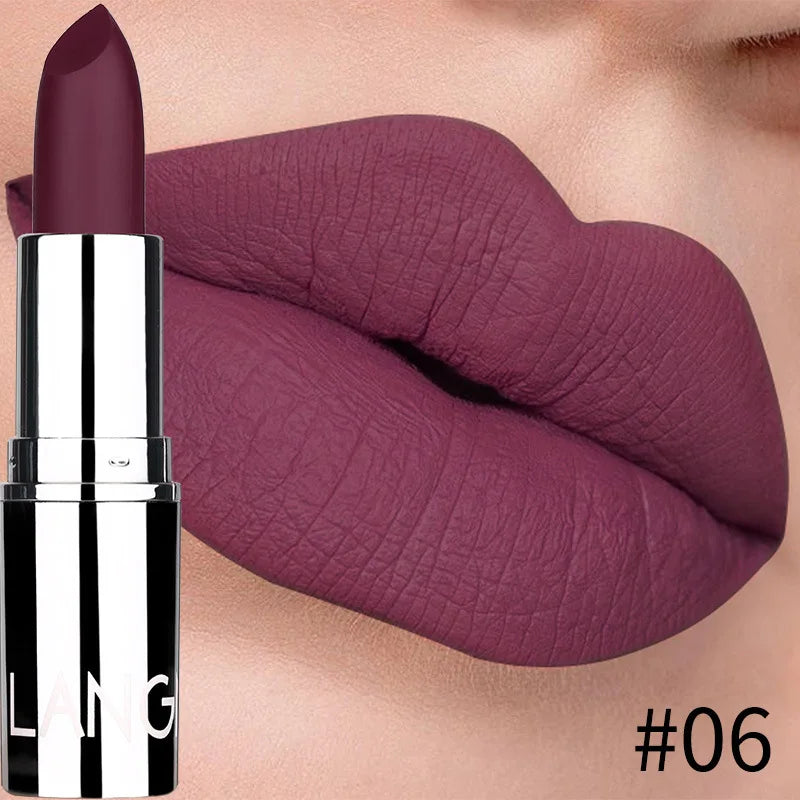 Nude Matte Lipstick Waterproof Long Lasting Non-stick Cup Lip Stick Not Fading Sexy Red Pink Velvet Lipsticks Makeup Cosmetics - Seprincess