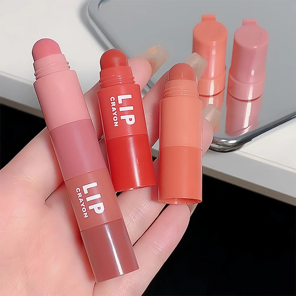 Matte Lipstick Pen 4 Colors In 1 Nude Pink Matte Lip Gloss Waterproof Long Lasting Lipstick Pencil Lip Liner Pen Lip Makeup Set - Seprincess