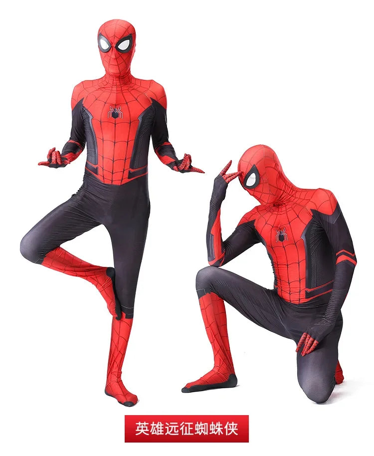 High Quality Superhero Spidermans Costume Bodysuit For Adult Spandex Zentai Halloween Party Cosplay Jumpsuit 3D Style - Seprincess