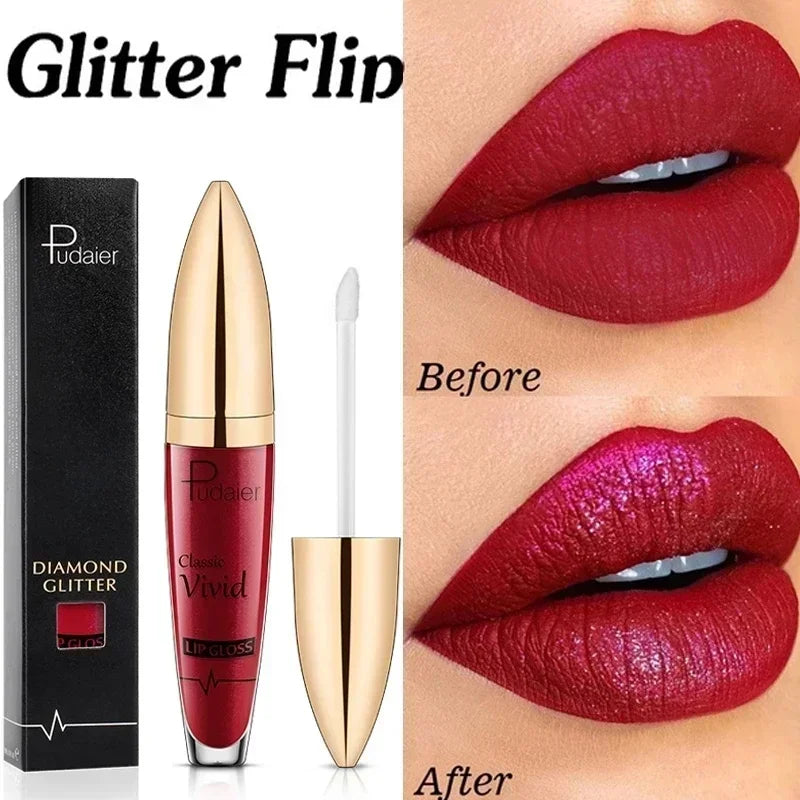 18 Colors Glitter Lip Gloss Waterproof Long Lasting Diamond Matte To Shimmer Metallic Liquid Lipstick Women Lips Makeup Cosmetic - Seprincess