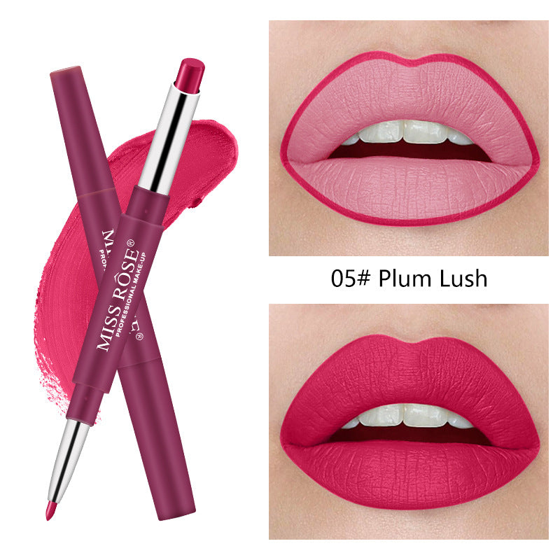 Miss Rose Double-end Lipstick Lipgloss Pencil Makeup Long Lasting Tint Sexy Red Lip Stick Beauty Matte Lip Gloss Pen Cosmetic - Seprincess