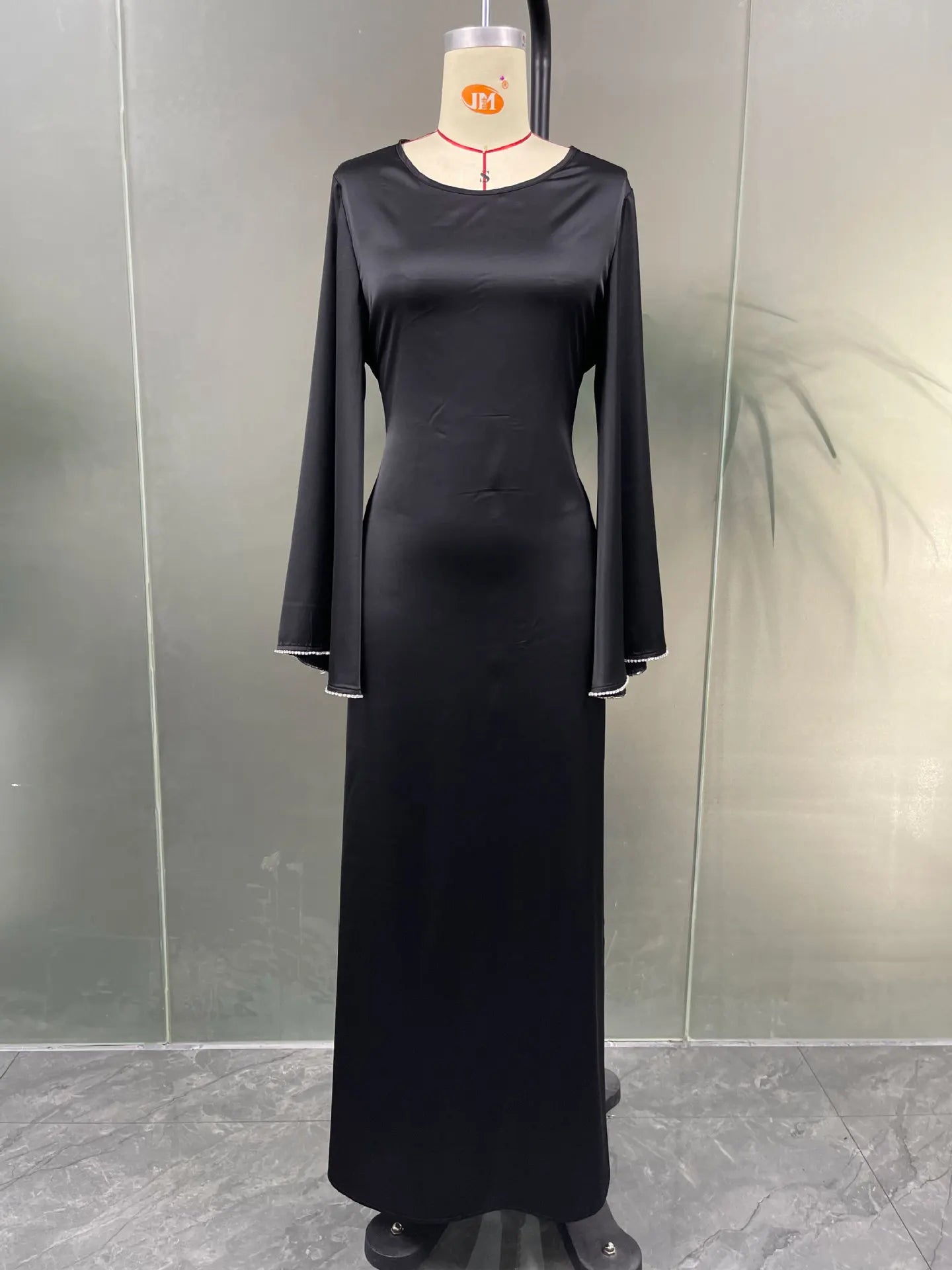 Eid Ramadan Party Dress for Women Muslim Abaya Diamond Flare Sleeve Long Dress Belt Morocco Kaftan Vestidos Dubai Robe Jalabiya - Seprincess