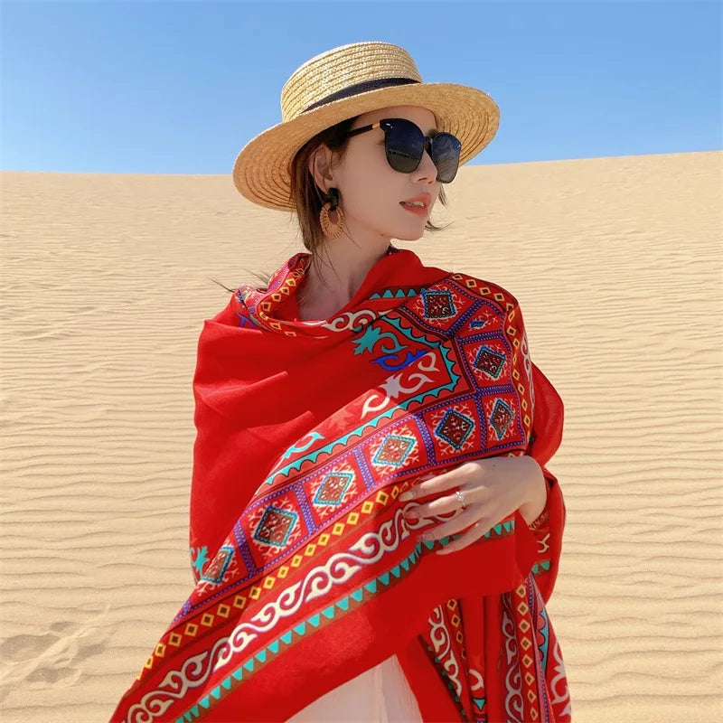 17 Styles 90x180cm Travel Beach Sunscreen Scarve Bikini Large Shawl Sarong Wrap Scarf Women Brazilian Swimsuit Bathing Cover-ups