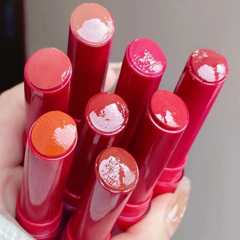 8 Colors Jelly Lipstick Moisturizing Mirror Water Light Solid Lip Gloss Glass Tea Red Brown Lip Glaze Tint Makeup Cosmetics New - Seprincess