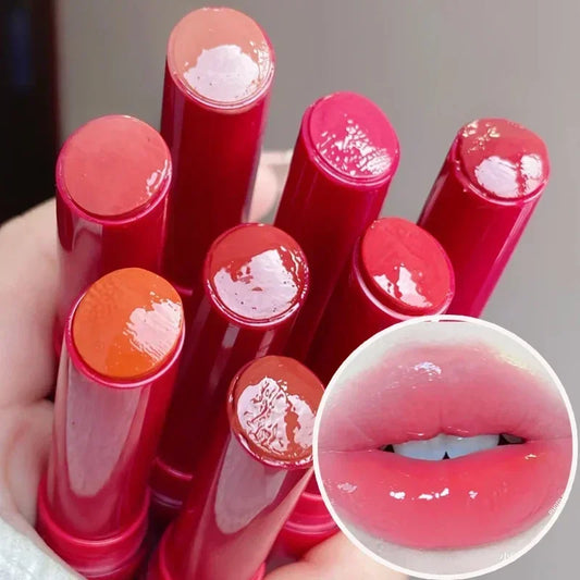 8 Colors Jelly Lipstick Moisturizing Mirror Water Light Solid Lip Gloss Glass Tea Red Brown Lip Glaze Tint Makeup Cosmetics New - Seprincess