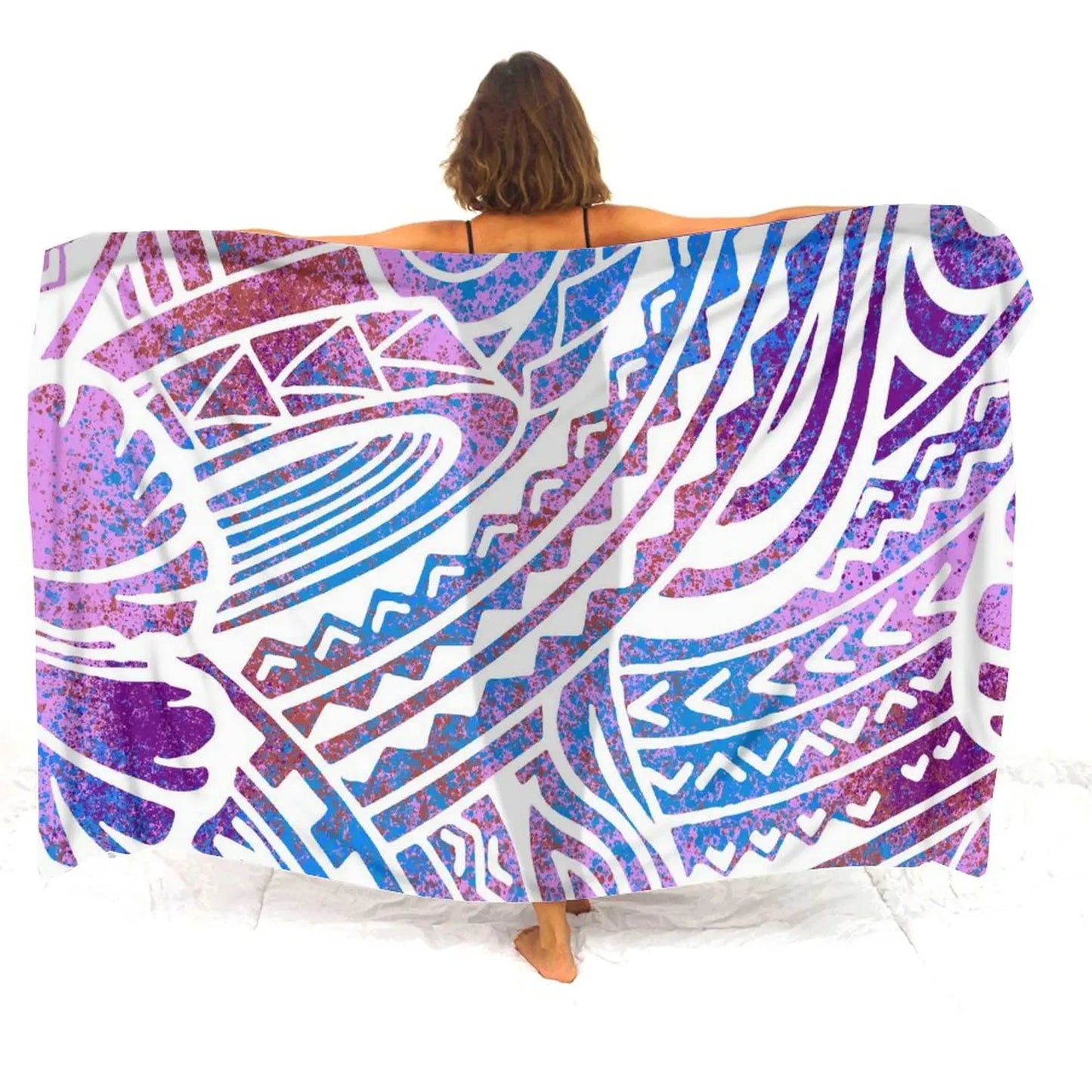 Hawaii Beach Resort Casual Elegant Sarong Shawl Swimsuit Scarf Sarong Seaside Ladies Sarong Polynesian Custom 2024 New - Seprincess