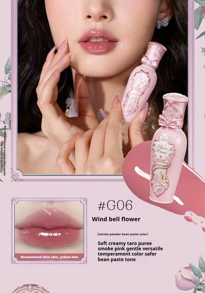 Flower Knows Midsummer Night Lipgloss Mermaid Rococo Lipstick Mask Mirror Rendering Long Lasting Lovely Lipstick - Seprincess