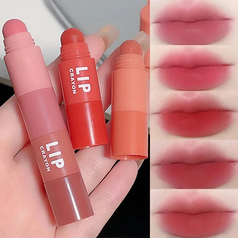 4 Colors 2 in 1 Matte Nude Pink Lipstick Pen Set Matte Velvet Lip Liner Pencil Waterproof Long Lasting Natural Lip Tint Cosmetic - Seprincess