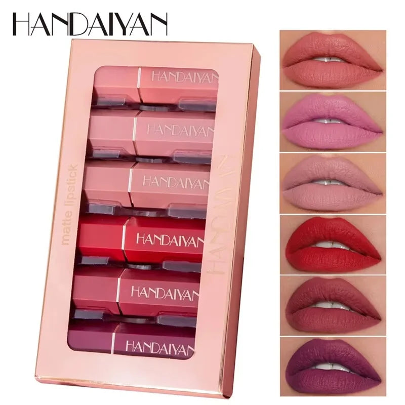 HANDAIYAN Matte Lipstick NonStick Cup Velvet Waterproof Long-lasting Makeup Lips Cosmetics - Seprincess