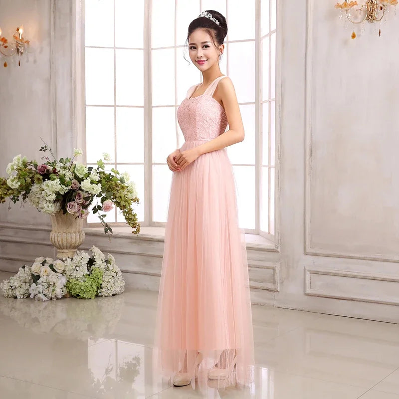 2024 New Light Purple Pink Bridesmaid Dresses Graduation Vestidos Longo Long Prom Robes Cheap Wedding Party Dress - Seprincess