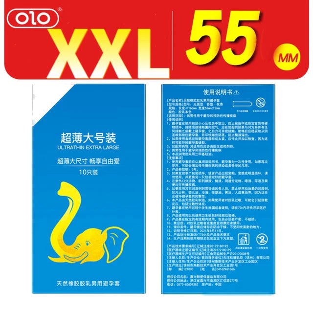 65mm Large Size Condoms for men Ultra Thin xxl plus size Condoms vanilla fragrance Lubricated Pleasure penis sleeve Adult suppli - Seprincess