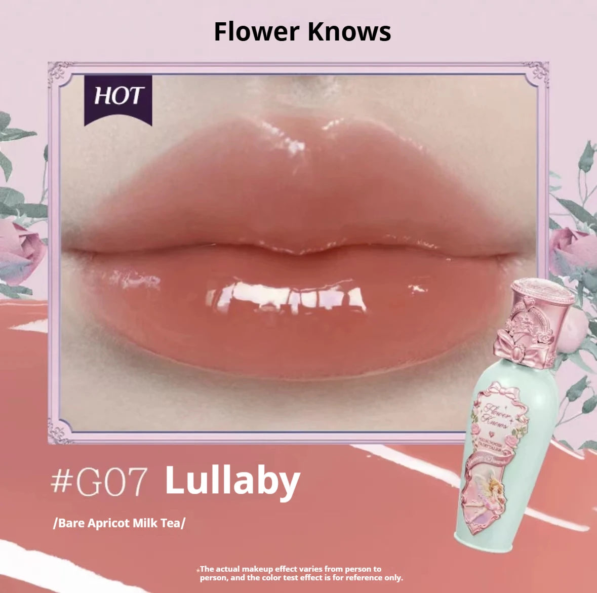 Flower Knows Midsummer Night Lipgloss Mermaid Rococo Lipstick Mask Mirror Rendering Long Lasting Lovely Lipstick