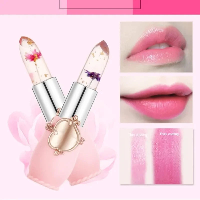 Waterproof 6-color Transparent Moisturizing Jelly Color Changing Lipstick Temperature Changing Flower Lipstick Lip Balm - Seprincess