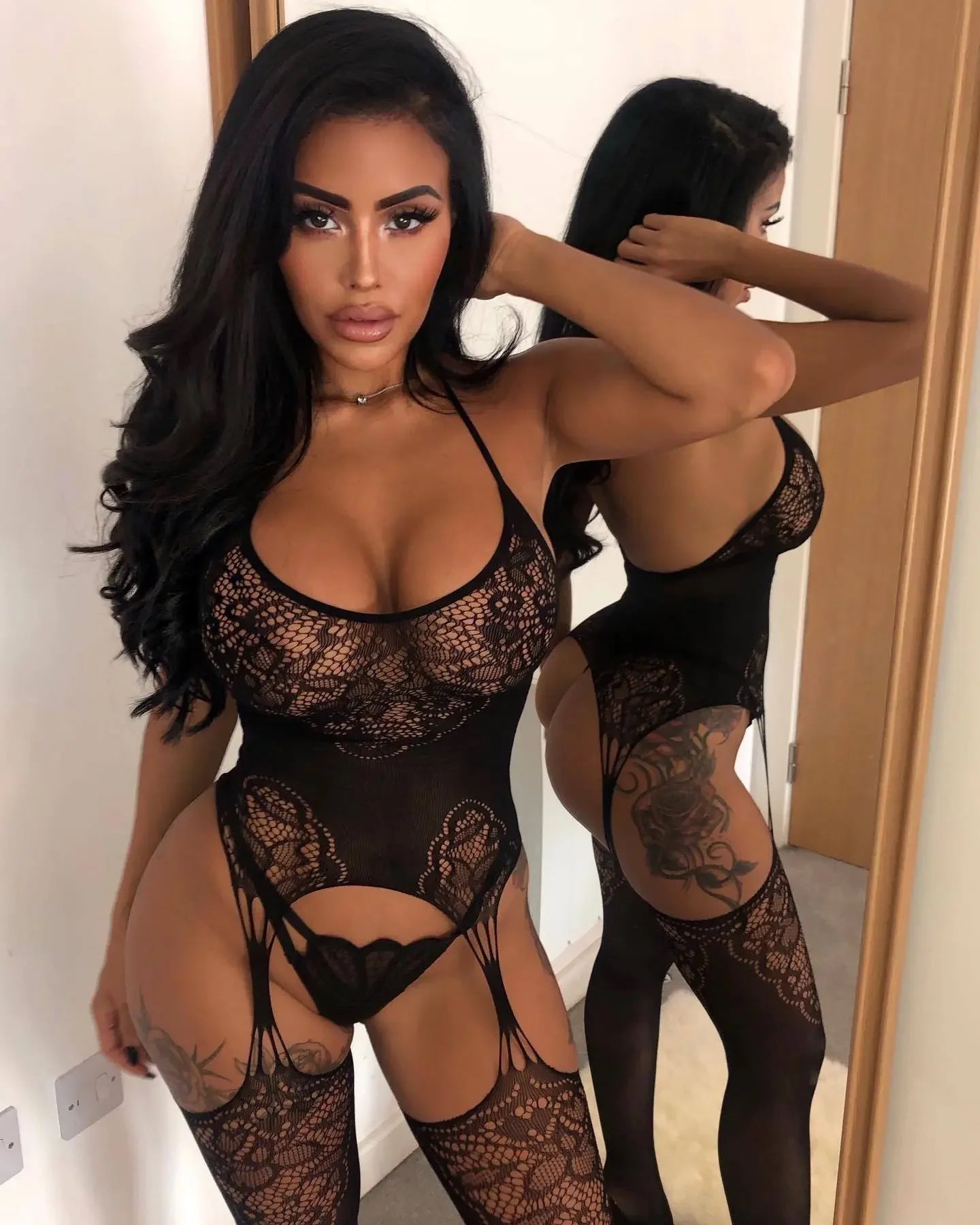 Hot Sexy Women Open Crotch Bodystocking Erotic Lingerie Sleeveless Underwear Crotchless Porn Catsuit Fishnet One Piece Bodysuit