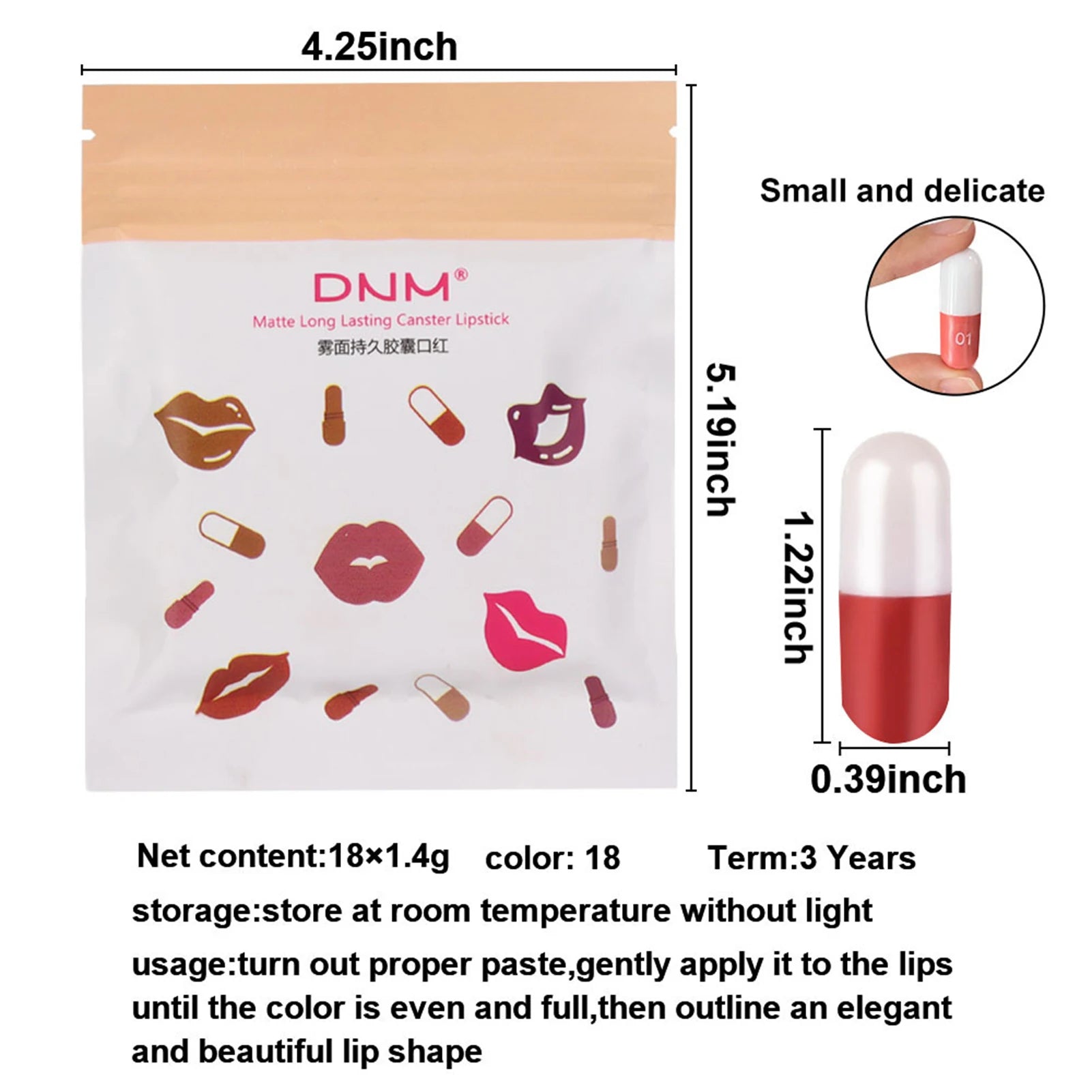 Pills Lipstick  6/10/18 Colors Long Lasting Pill Lipstick Cute Waterproof Non-Fading Lipstick Velvet Matte Lipstick Set - Seprincess