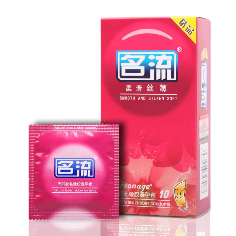 10pcs MingLiu Condoms Natural Latex Penis Sleeve Intimate Goods Sex Products Delay Time Condones Contraception For Men Sex Toys - Seprincess