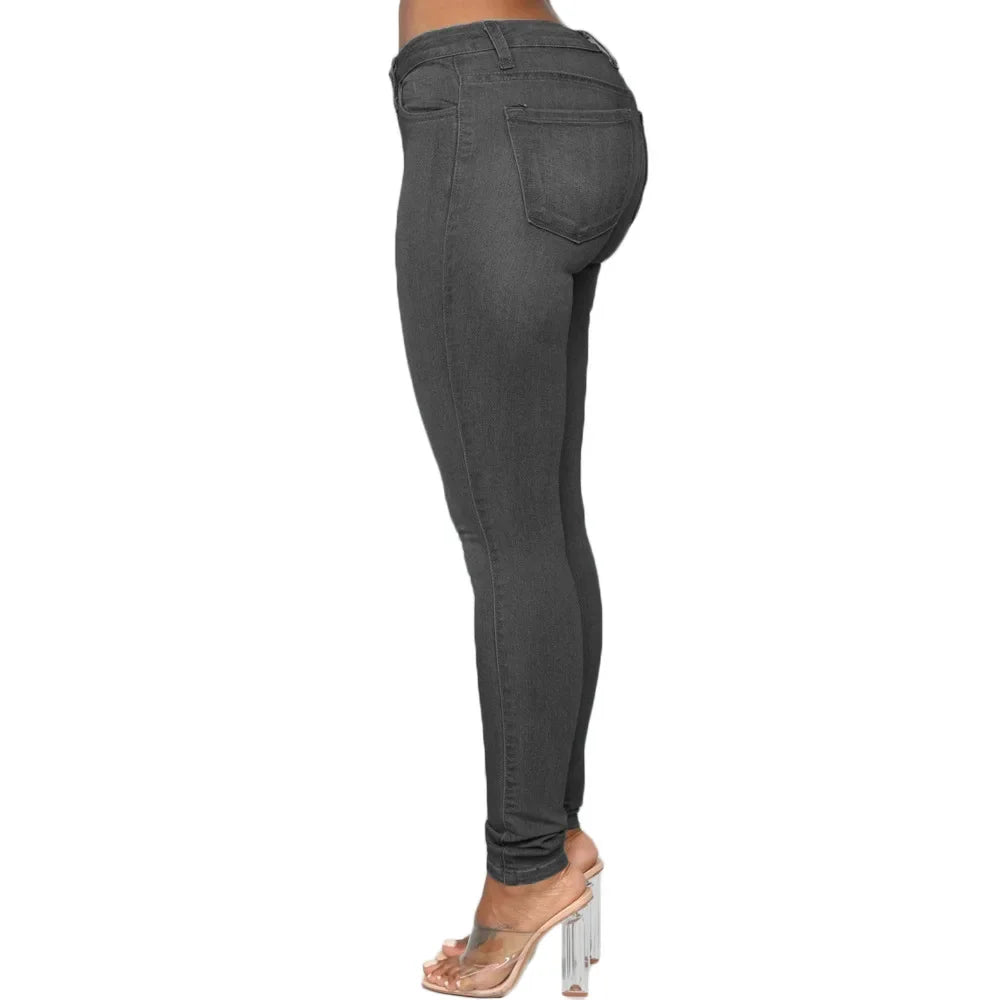 Sexy Women's Jeans Pencil Denim Trousers Butt Lifting Style