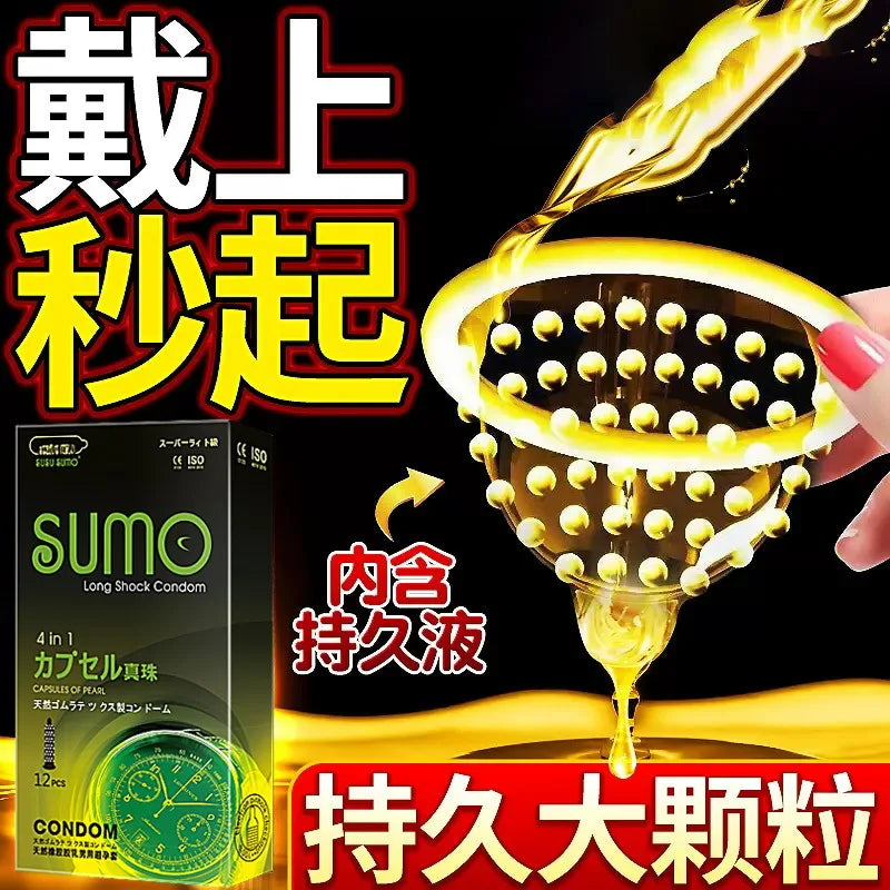 5D Dots Condoms with Tendrils Adult Sex Toys Granule Penis Sleeves For Mens Contraception Safety Condom Couple Sex Supplies Shop - Seprincess