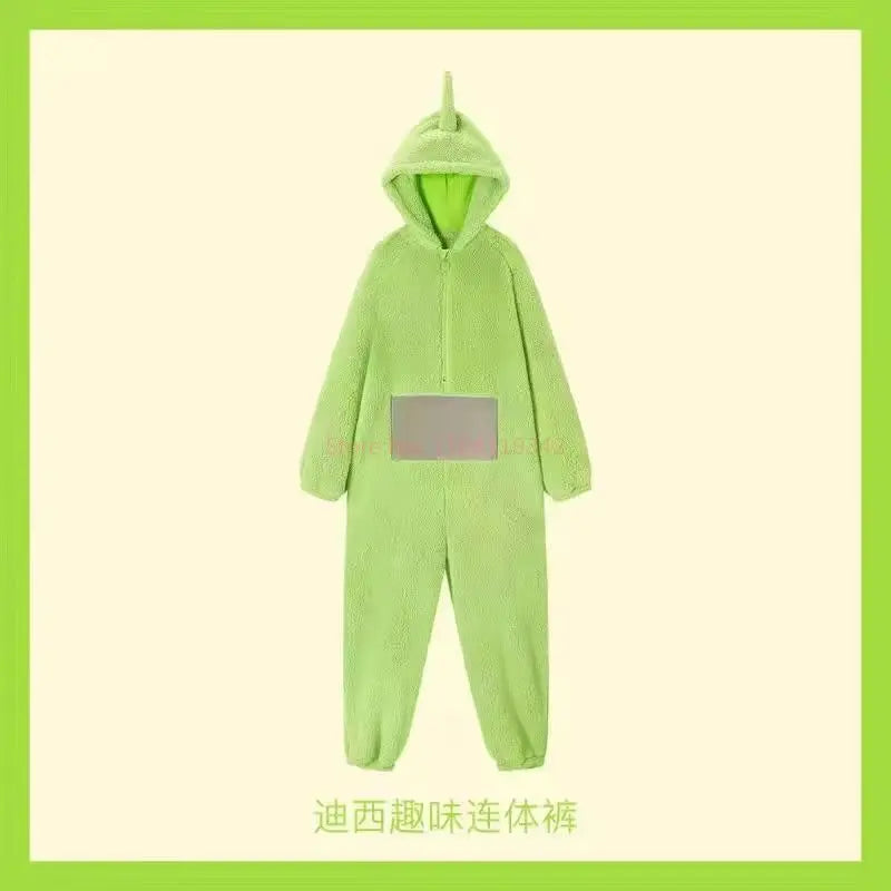 Hot Sell Cartoon Miniso Teletubbies Jumpsuit Costume Adult Onesie Pajamas Unisex Animal One-Piece Clothes Cosplay Homewear Gift - Seprincess