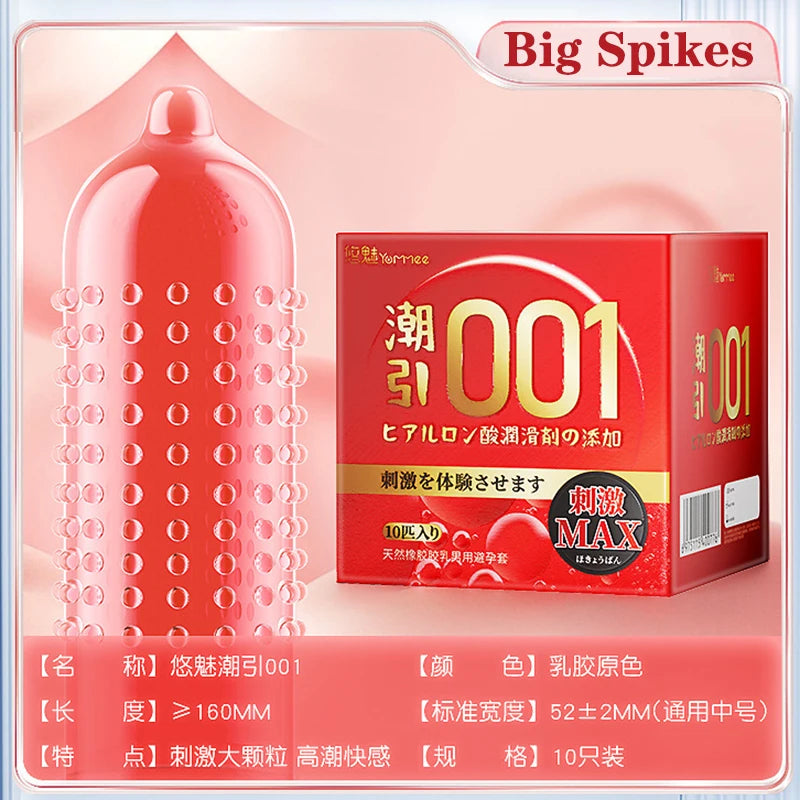 10pcs Female G Spot Stimulation Penis Sleeve Climax Pleasure Condom Sex Toys With Spikes time delay Men's Condoms Adult Supplies - Seprincess