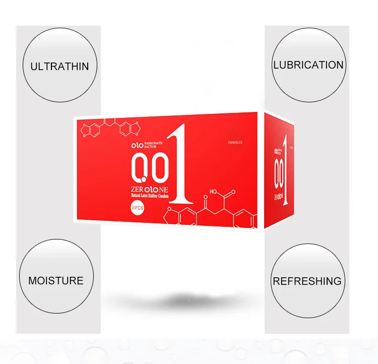 OLO Ultra Thin Condom 0.01 Feeling Penis Sleeve Hyaluronic Acids Rubber Latex Ejaculation Delay Condoms Intimate Sex Toy Product