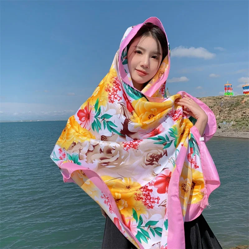 17 Styles 90x180cm Travel Beach Sunscreen Scarve Bikini Large Shawl Sarong Wrap Scarf Women Brazilian Swimsuit Bathing Cover-ups