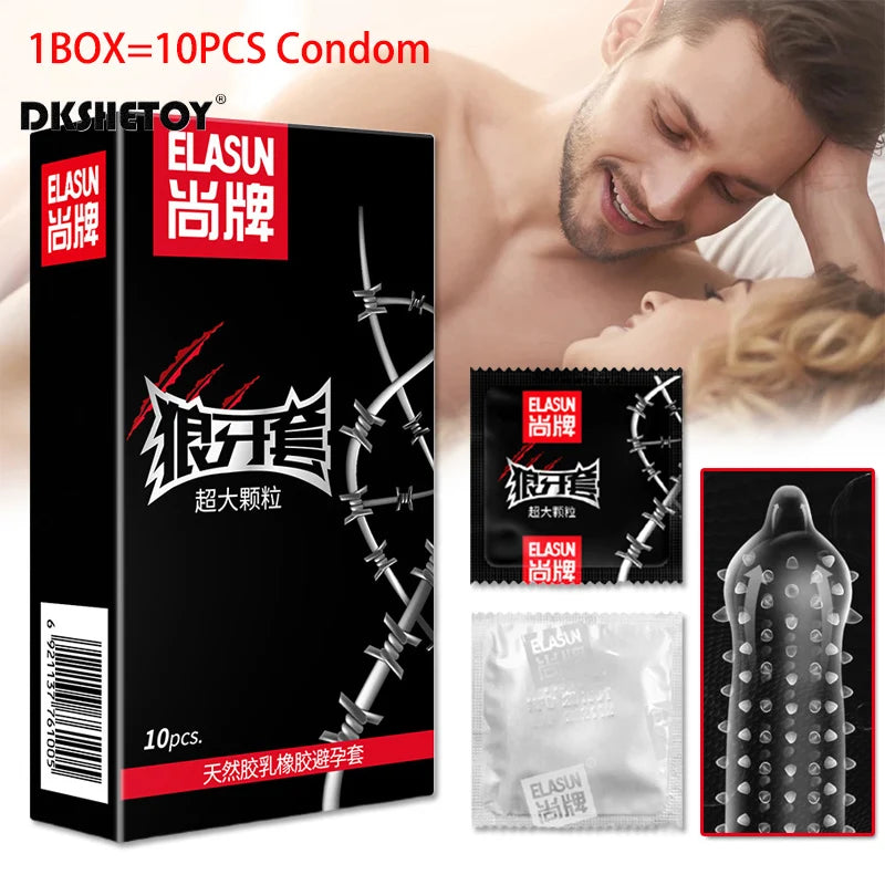 5D Dotted Condoms with mustache Ribbed G Point Latex Ultra Thin Condom Orgasm Contraceptives Stimulate Vaginal adults Sex Toys - Seprincess