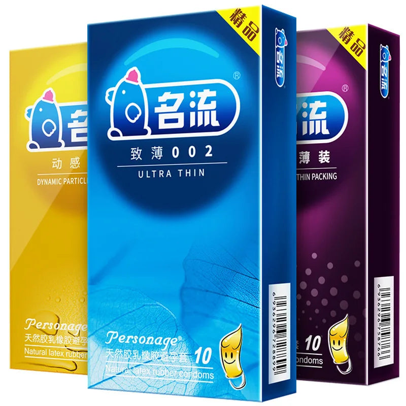 10pcs Natural Latex Condom Lubrication Delay Dot Sex Ultra Thin Particles Condom Contraception Supplies Adults Sex Toy 18+ - Seprincess