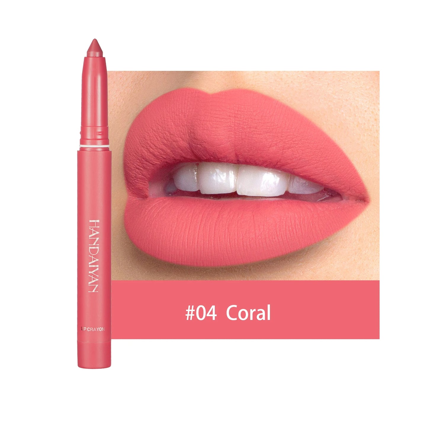 HANDAIYAN New Arrive Matte Lipstick Pencil Makeup Silky Velvet Lip Stick Pen Waterproof Nude Pink Red Lip Blam Make Up Cosmetics - Seprincess