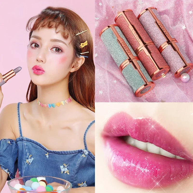 Glitter Matte Temperature Change Lipstick Waterproof Long Lasting Diamonds Lipsticks Non Stick Red Pink Lip Tint Makeup Cosmetic - Seprincess