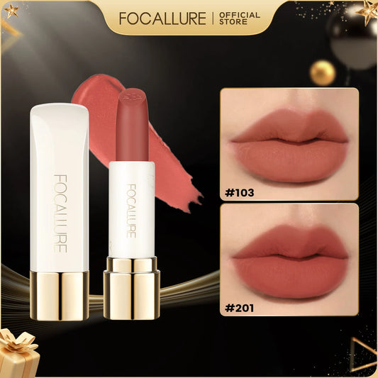 FOCALLURE Natural Matte Lipstick Waterproof Long-lasting Smooth Moisturizing Lip Balm Lightweight Lip Glaze Makeup Cosmetics - Seprincess