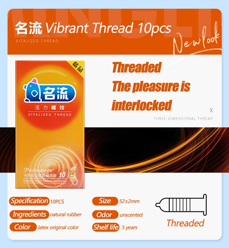 10PCS Condoms Ultra Thin Close Fit Extra Lubricated Natural Latex Penis Sleeve Contraception Supplies Adults Sex Toy Products - Seprincess