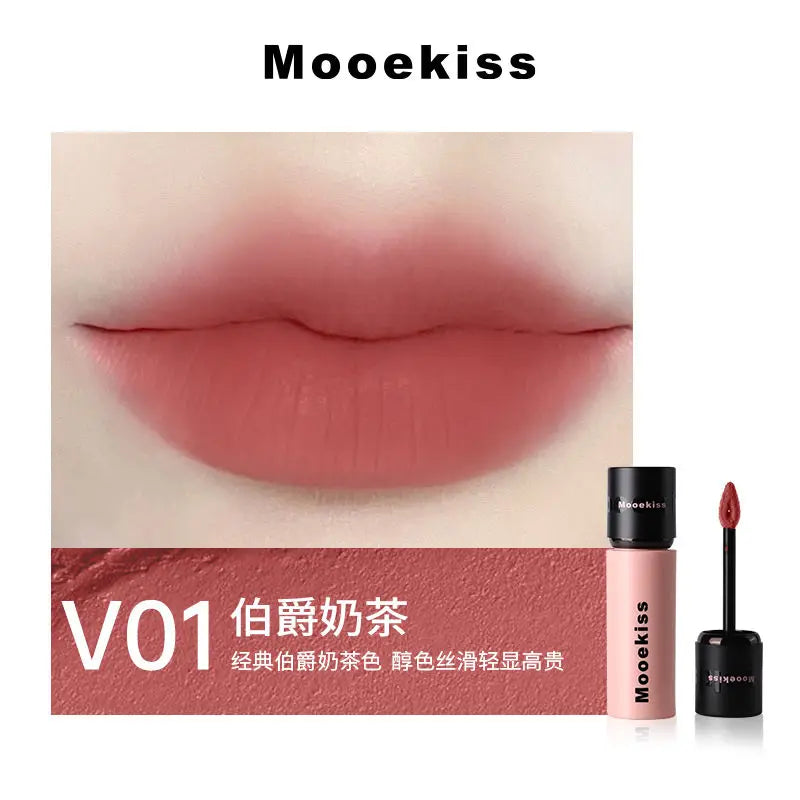 Mooekiss Matte Lipstick Lasting Non-stick Cup Matte Lip Glaze Autumn and Winter Chestnut Color Sexy Lip Makeup Maquiagem - Seprincess