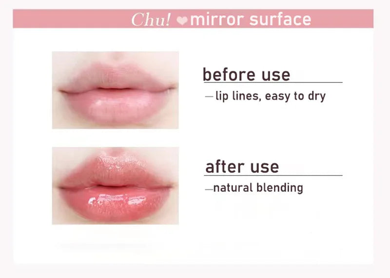 FLORTTE Crystal Lip Balm Jelly Lipstick Moisturizing Mirror Water Light Solid Lip Glaze Red Lip Tint Makeup Cosmetics New - Seprincess