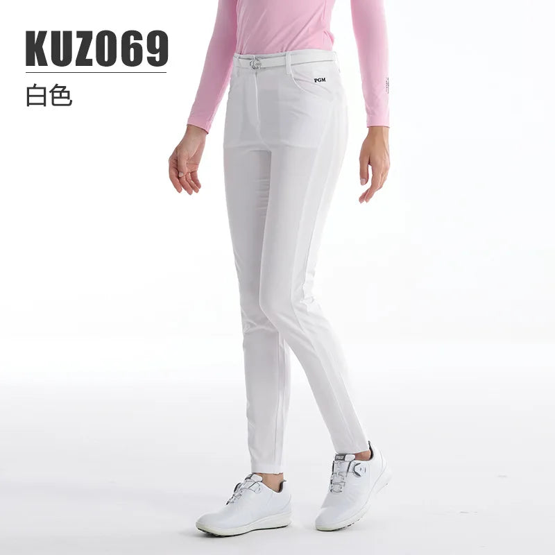 PGM Women Golf Pant Summer Spring Golf/Tennis Pants High Elastic Ladies Trouser Breathable Slim Quick Dry Pants XS-XL KUZ069