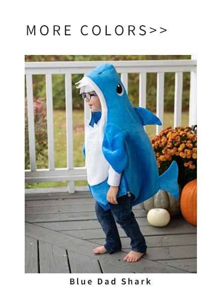 New Arrival Child Unisex Toddler Family Shark Cosplay Costume Halloween Carnival Party For Kids Costumes 3 Colors Avaiable - Seprincess