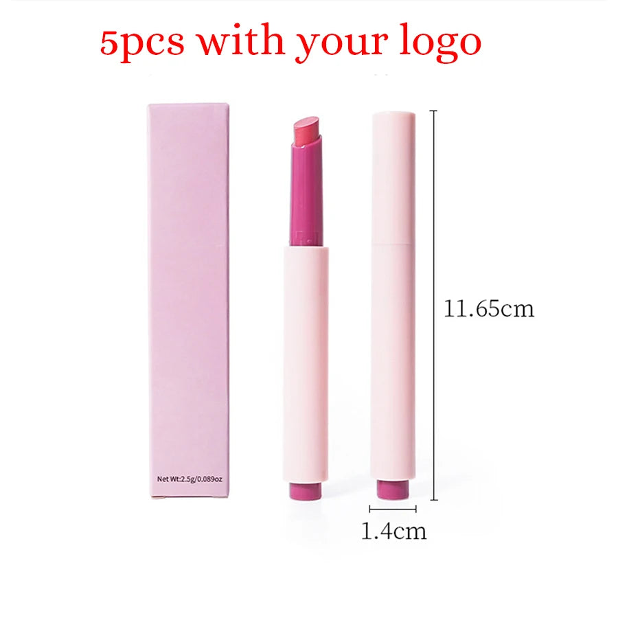 2.5g Private Label 6-color Lipstick Pen Custom Bulk Press-on Waterproof Non-fading Pop-lip Mirror Glaze Water Gloss Makeup Vegan - Seprincess