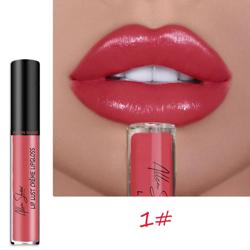 12 Colors Sexy Women Lipstick Waterproof Long Lasting Moist Lip Gloss Vivid Colorful Lipgloss Women Makeup maquiagem - Seprincess