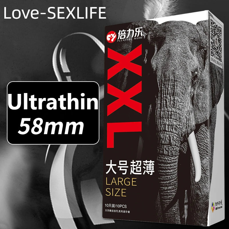 Large Size Condoms XXL Ultrathin Sex Toys Cock Penis Sleeves Extra Lubricated Latex Condom Contraception Sex Products for Men 18 - Seprincess