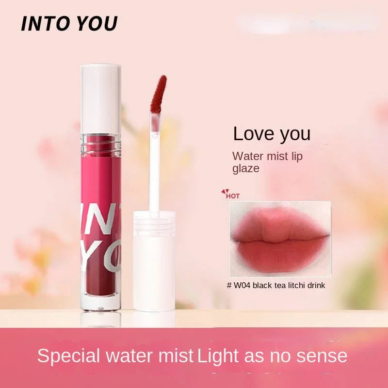 INTO YOU Beauty Water Mist Lip Glaze Lasting Non-stick Cup Matte Mousse Lipstick Natural Nude Color Sexy Lips Makeup Maquiagem - Seprincess