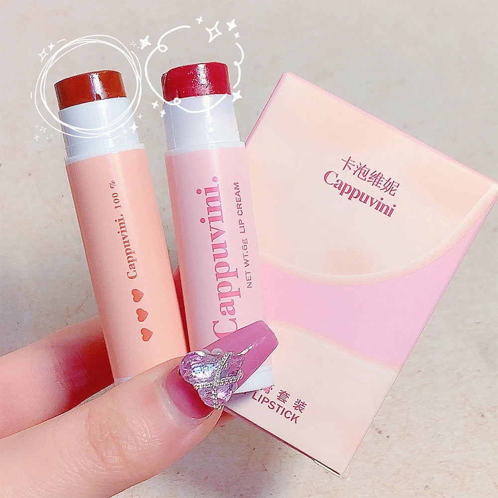 3 Colors/set Lipstick Lip Nourishing Lip Tint Lips Makeup Watery Lipgloss Lasting Moisturizing Colored Lip Balm Beauty Cosmetics - Seprincess