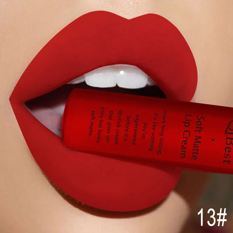 Hot Velvet Matte Nude Lip Gloss Sexy Long Lasting Non-stick Cup Nude Red Liquid Lipstick Waterproof Make-up for Women Cosmetic