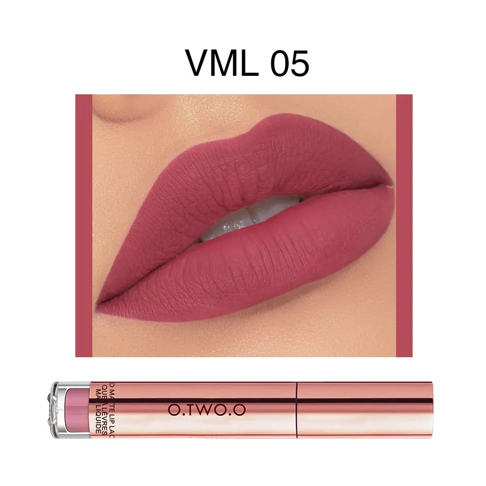 O.TWO.O 12 colors High Quality Velvet Matte lipstick Long Lasting Lips Makeup Waterproof Easy to Wear Matte Liquid Lip Gloss