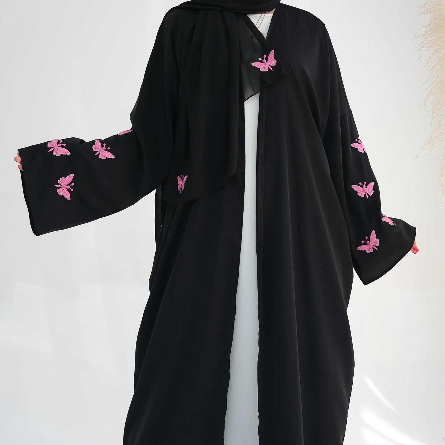 Ramadan Open Butterfly Kimono Abaya Dubai Turkey Islam Muslim Dress Abayas for Women Kebaya Kaftan Robe Musulmane Femme Jalabiya - Seprincess