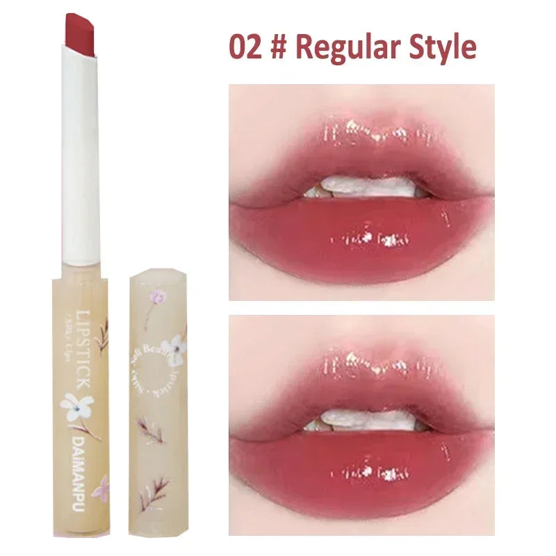 Love Shape Jelly Lipstick Waterproof Non-stick Cup Mirror Solid Lip Gloss Clear Lasting Moisturizing Lip Stick Makeup Cosmetic - Seprincess