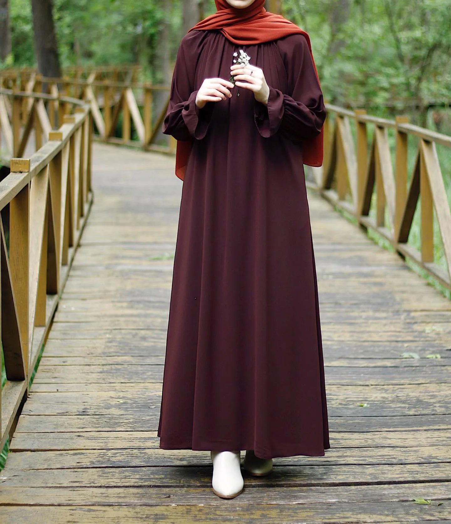 Fashion Chiffon Muslim Abaya Autumn Long Sleeve Wear With Pockets Femme Dress Islamic Clothing For Women Kaftans Solid - Seprincess