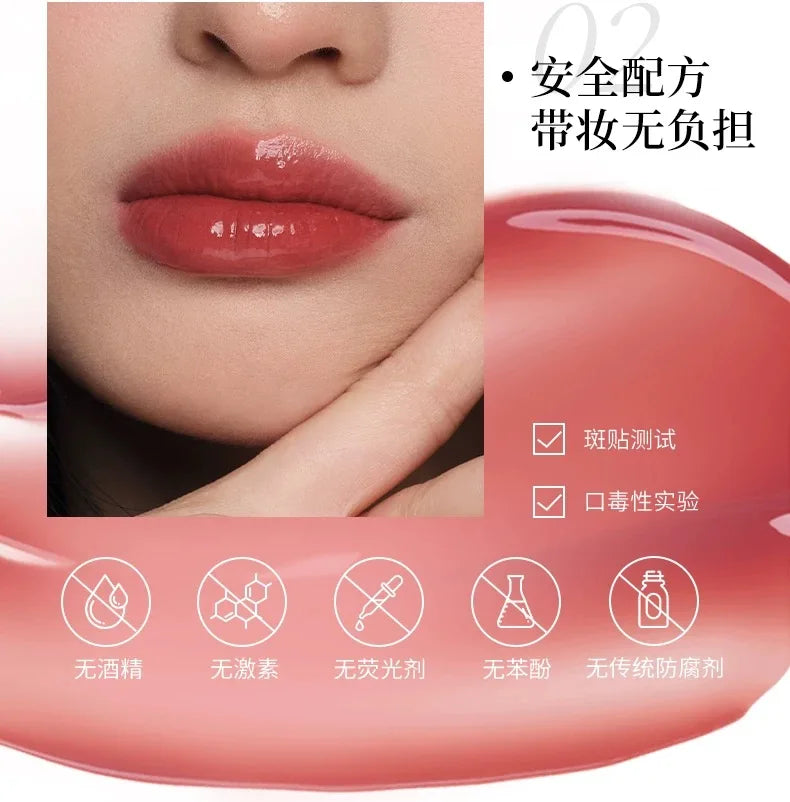 JOOCYEE Crystal Ice Lipstick Solid Moisturizing Lipgloss Long-lasting Non-stick Cup Jelly Lip Glaze Natural Nude Color - Seprincess