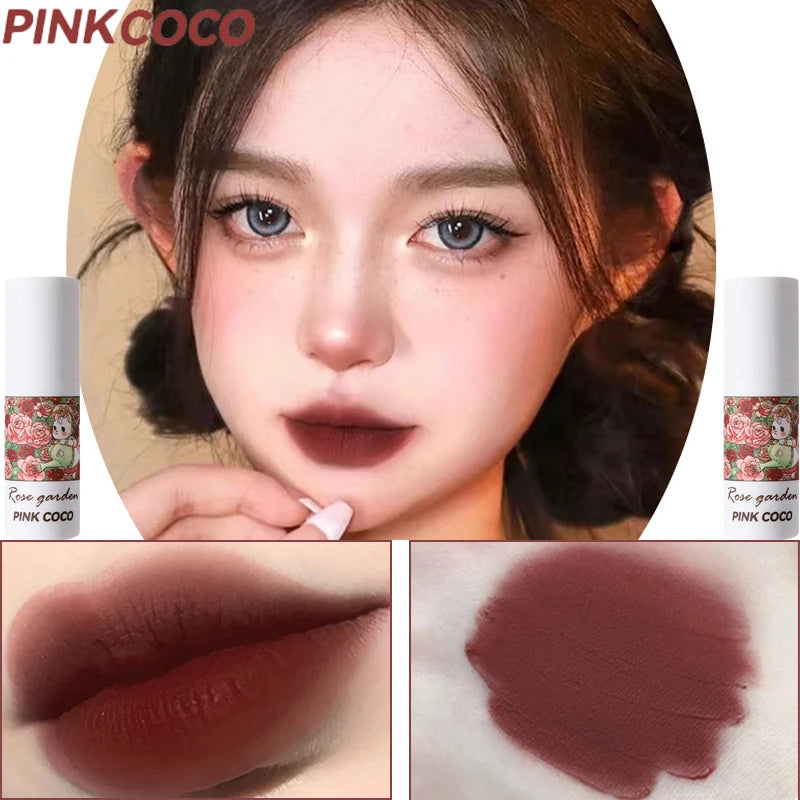 Soft Mist Lip Glaze Lip Mud Matte Velvet Lipstick Nude Brown Lips Tint Mud Makeup Sexy Red Lip Glaze Tint Women Korean Cosmetics - Seprincess