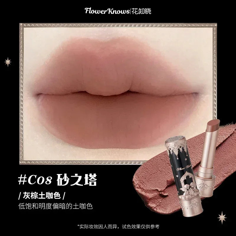 Flower Knows Swan Ballet Little Angel Collection Lipstick Velvet Matte Waterproof Lip Stick Vegan Long Lasting Lip Gloss Korean