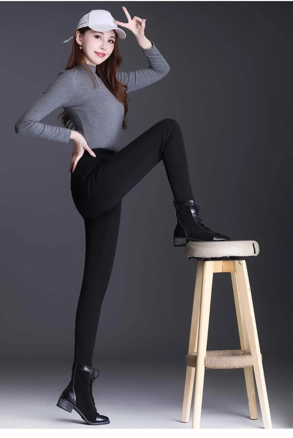 Women's Leggings High Waist Warm Plush Pants Outerwear Thick Cotton Trousers Female Large Size Fleece Leggings for Women Z312